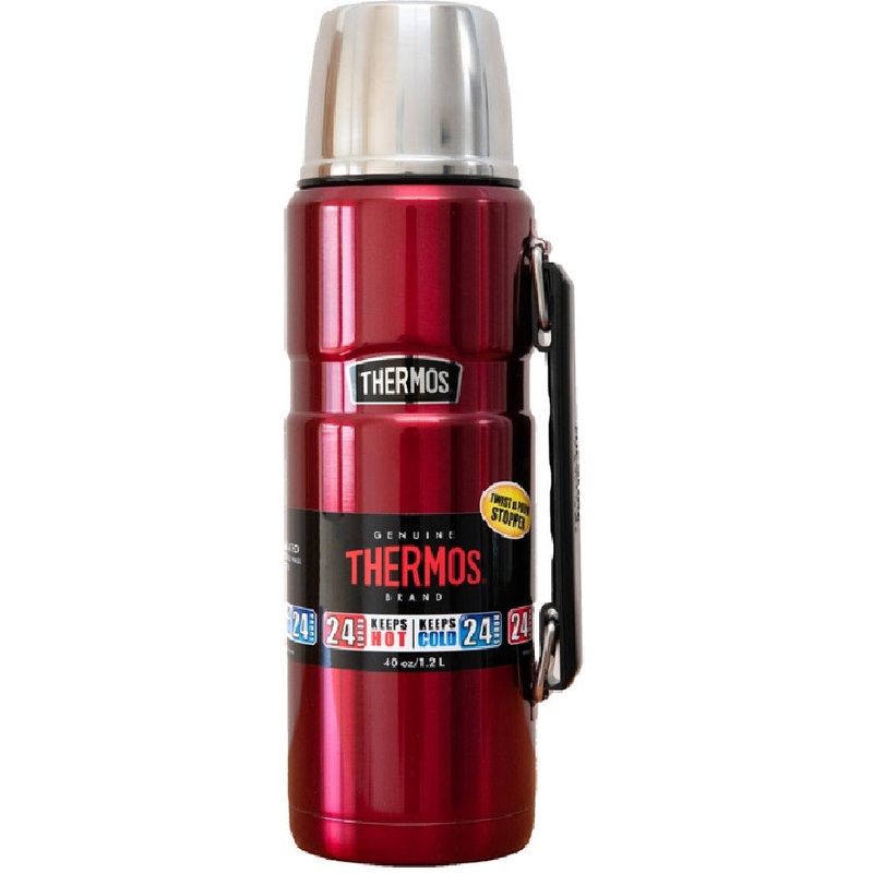 Stainless King Vacuum Insulated Flask 1.2L - Red