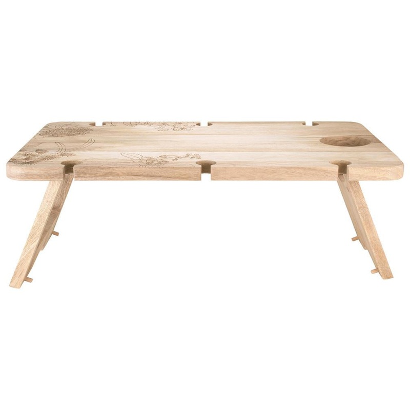 The Blck Pen Golden Summer Folding Picnic Table 68x40x24cm