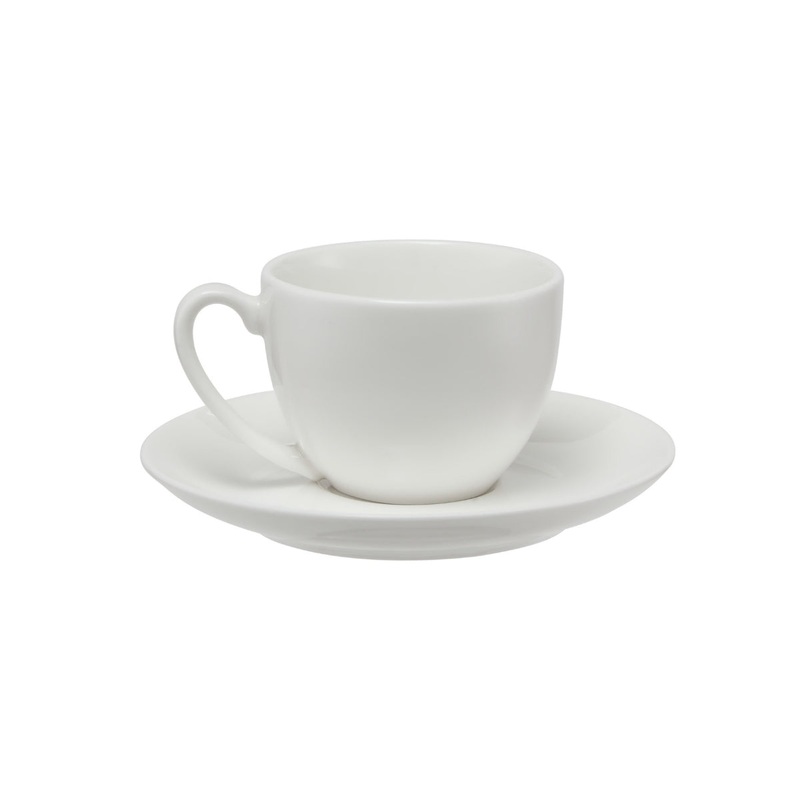 White Basics Coupe Demi Cup & Saucer 90ML
