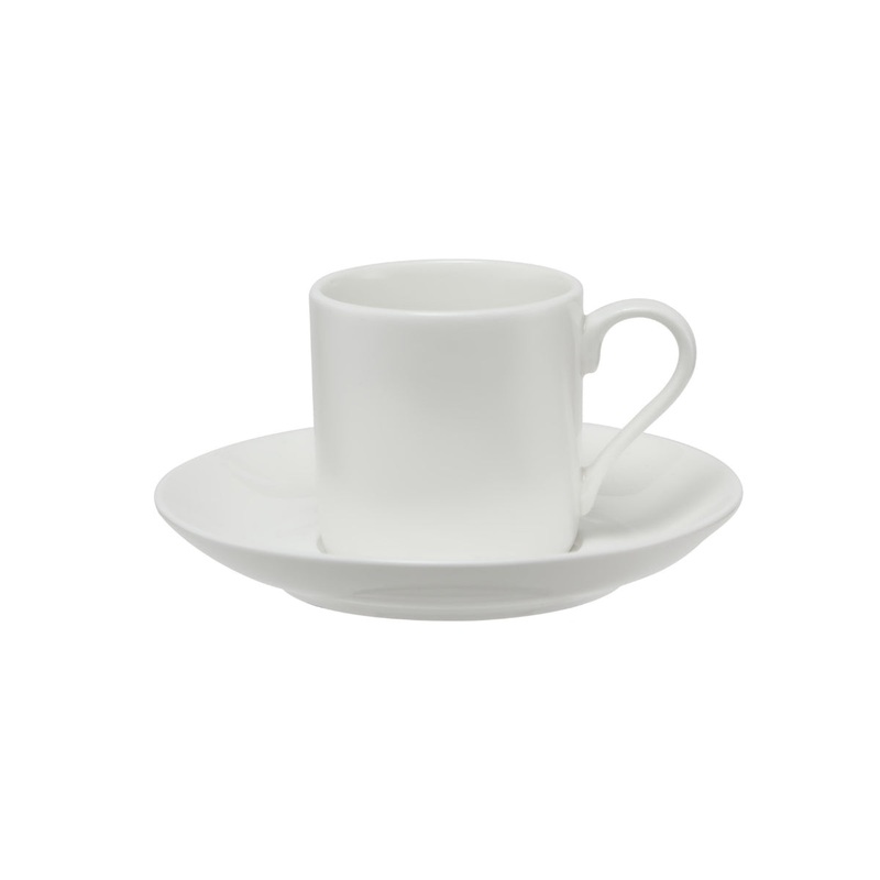 White Basics Straight Demi Cup & Saucer 100ML