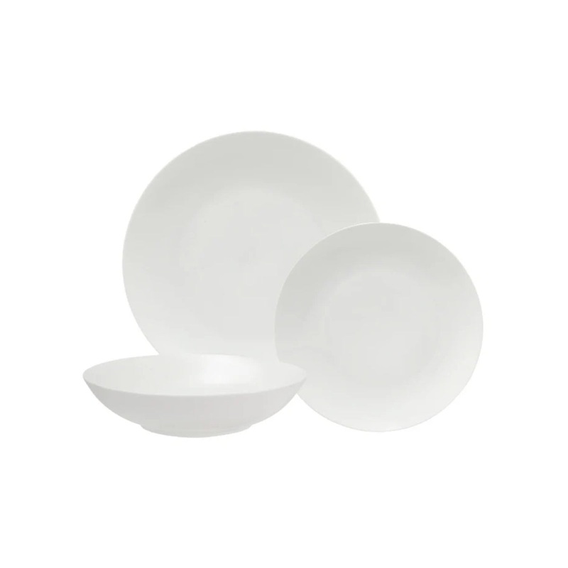 White Basics Tribeca Coupe Dinner Set 12pc Gift Boxed