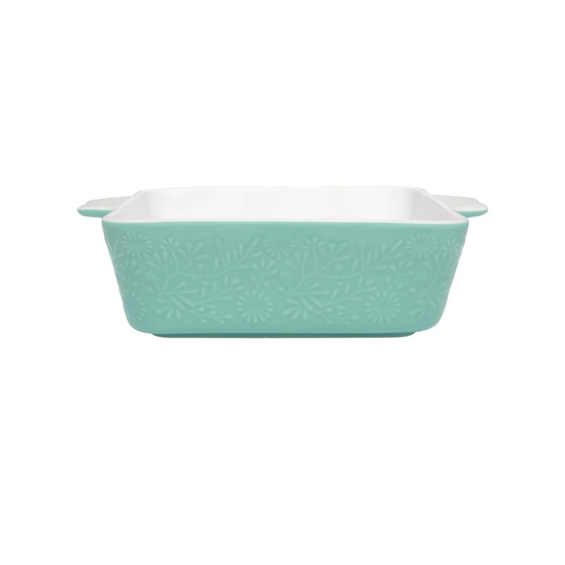 Blooms Square Baker 19x19x6.5cm Green Gift Boxed