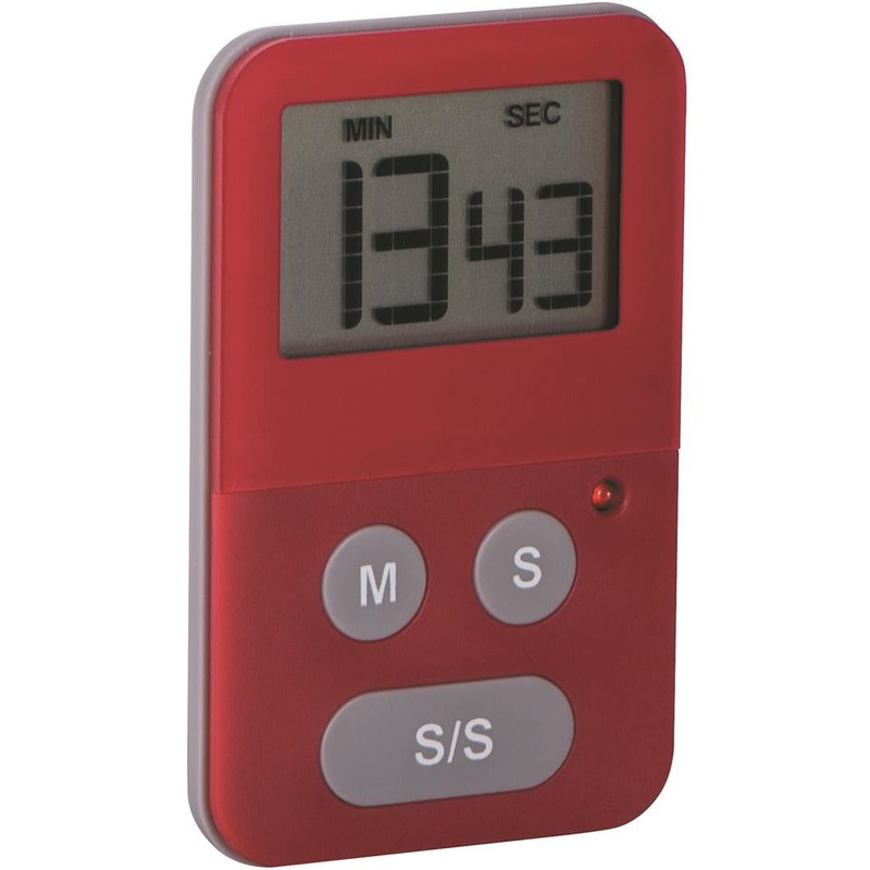 Digital Slim Timer with Light Red