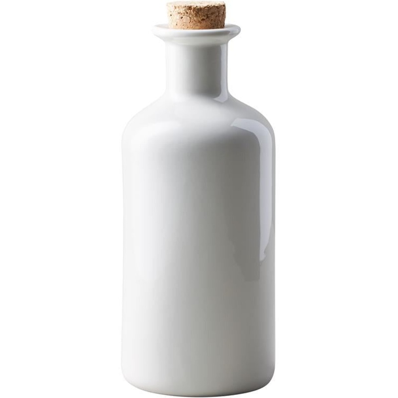 Epicurious Oil Bottle Cork Lid 500Ml White Gift Boxed