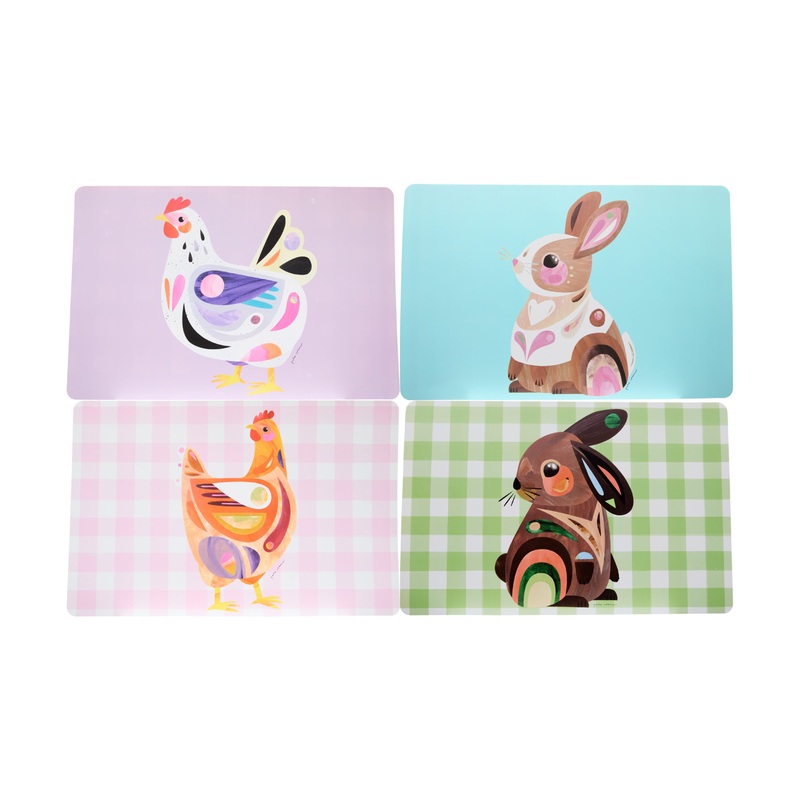 Pete Cromer Barn Friends Placemat Reversible 43x28cm Set of 4 Assorted