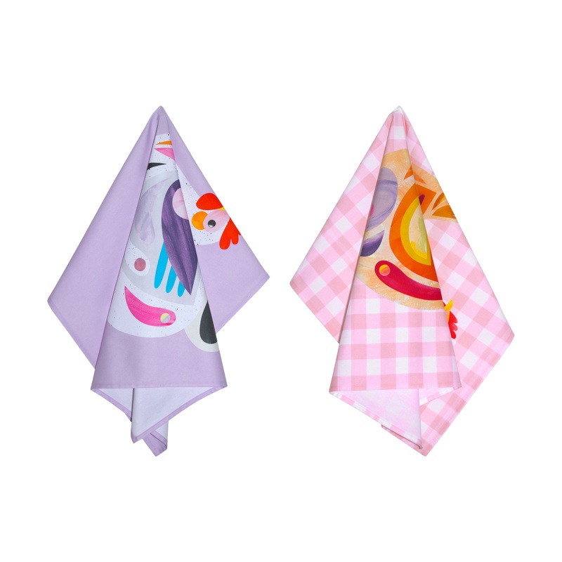 Pete Cromer Barn Friends Tea Towel Set of 2 50x70cm Chook