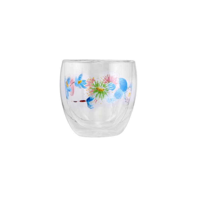 Royal Botanic Gardens Eucalyptus Bloom Double Wall Cup 250ml Set of 2 Gift Boxed