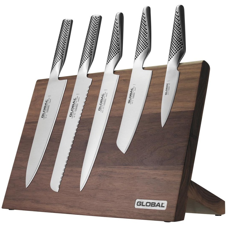 Takumi Walnut Knife Block - 6 Piece Set