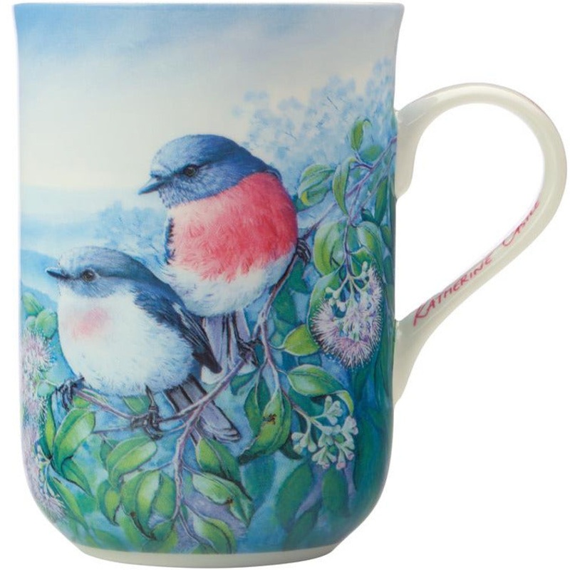 Birds Of Australia Anniversary Mug - Rose Robin