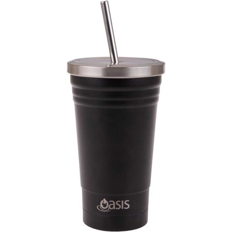 Double Wall Insulated Tumbler W/Straw