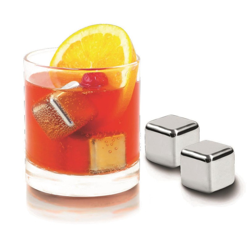 Stainless Steel Ice Cube Set Of 4