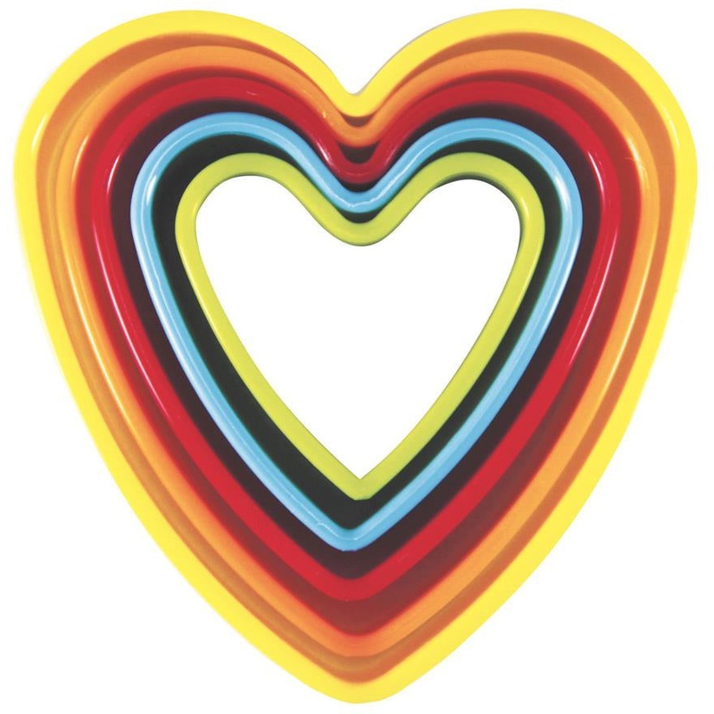 Heart Cookie Cutters 5 Piece Set Assorted