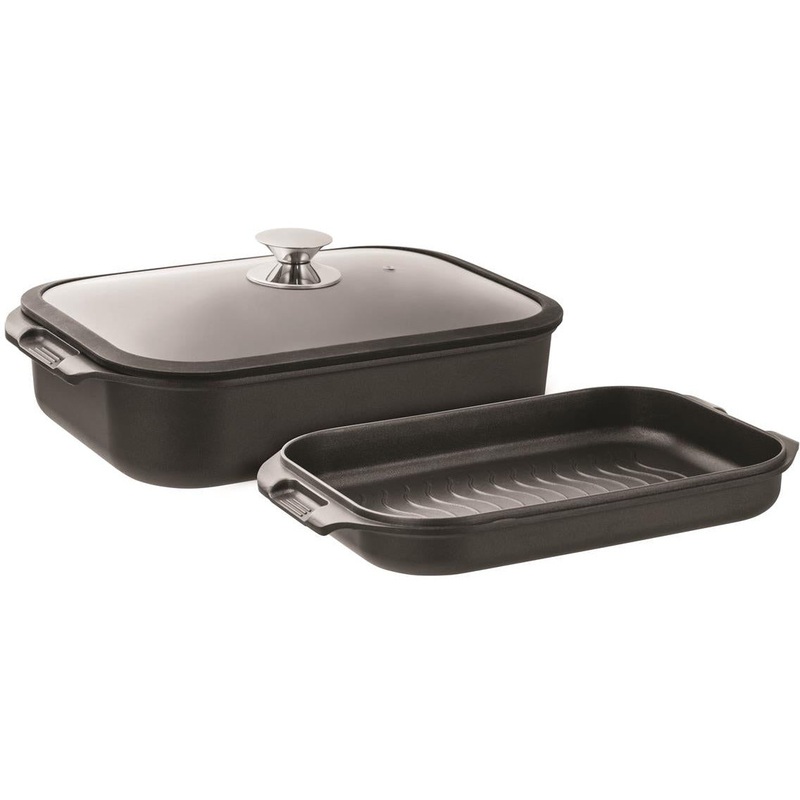 Induction Double Roaster And Grill - 3 Piece Set