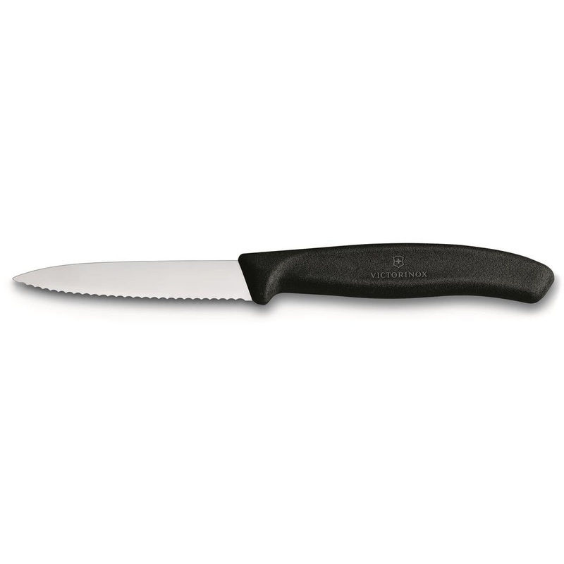 Paring Knife Wavy Edge Pointed Tip 8Cm Black