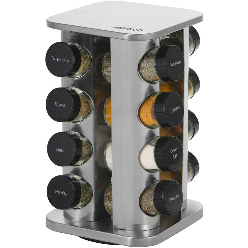 Rotating Spice Rack Set - 16 Jars