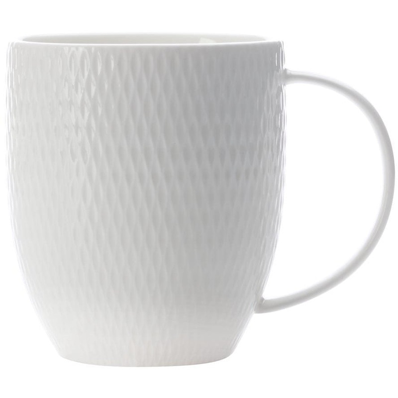 White Basics Diamonds Coupe Mug 370ml