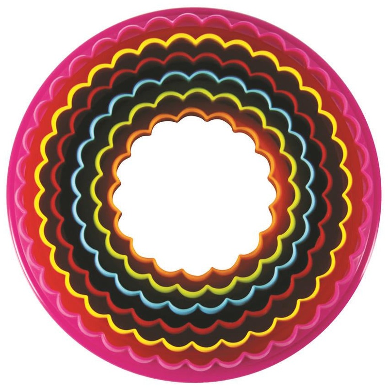 Double Sided Round Cookie Cutters Set of 6 Assorted