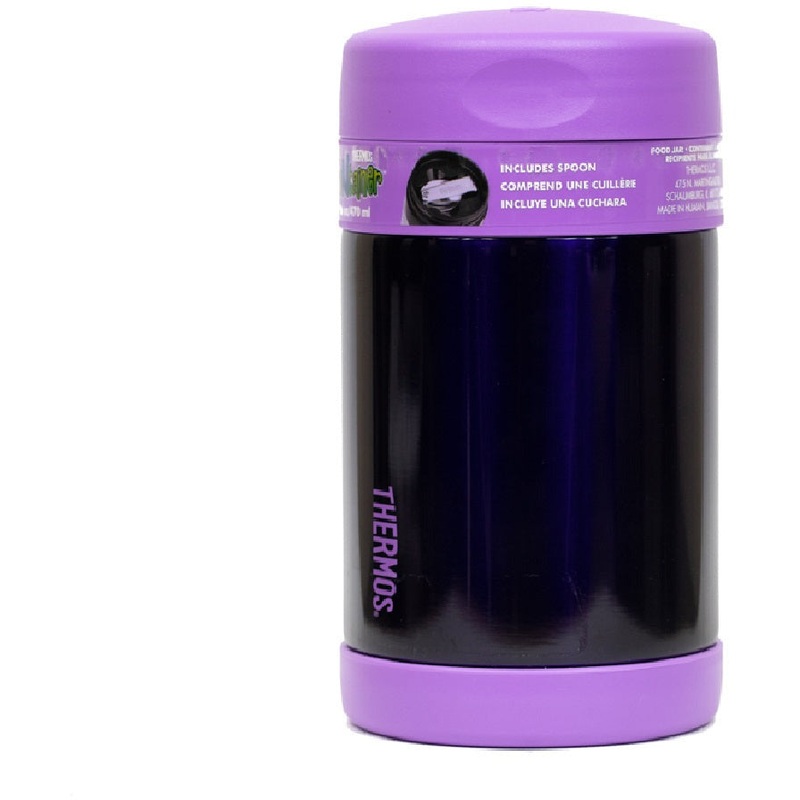 Funtainer Vacuum Insulated Food Jar with Spoon - Purple 470ml