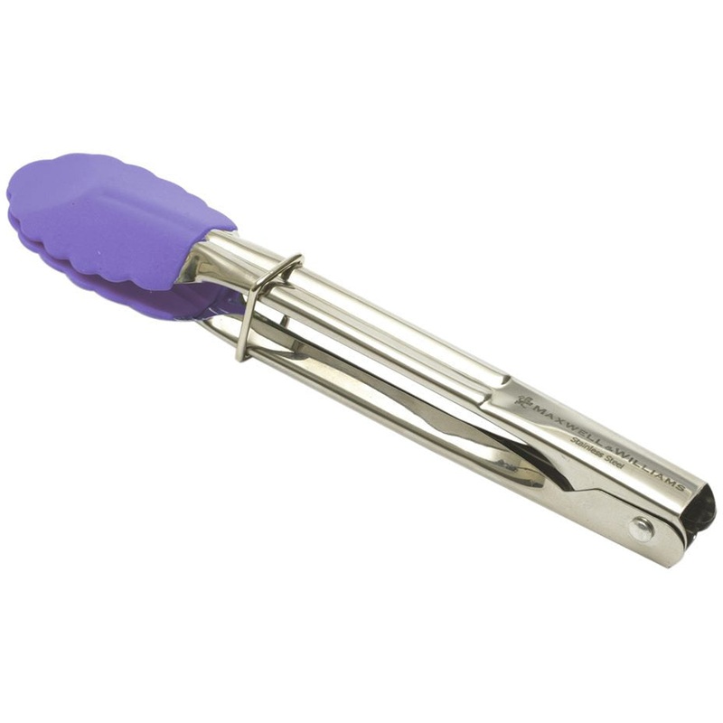 Grabbers Mini Tongs 18cm Silicone Purple
