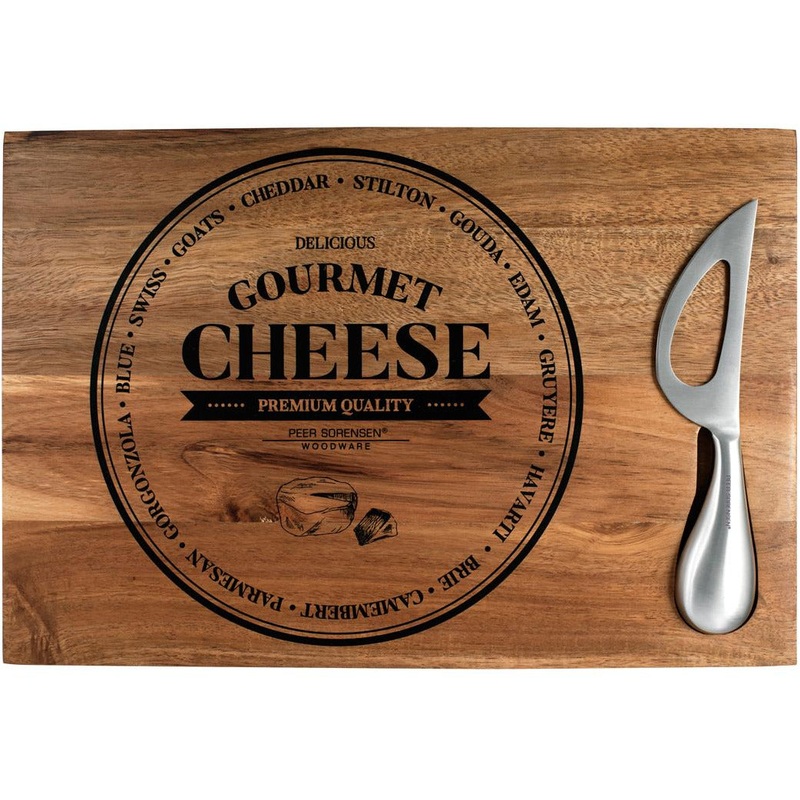 Rectangle Cheese Board with S/S Knife 30cm x 20cm