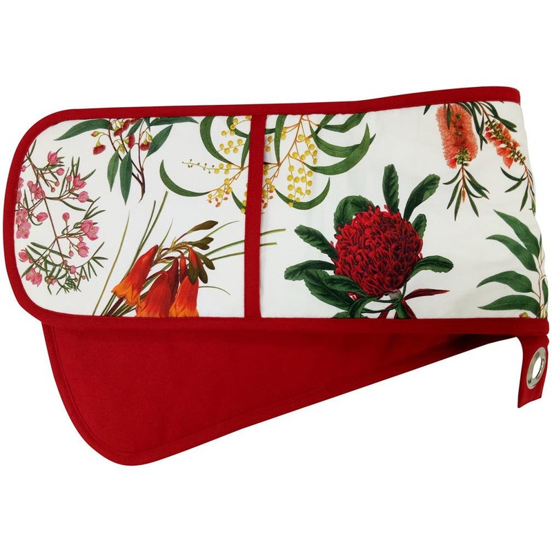 Royal Botanic Garden Double Oven Glove - Red