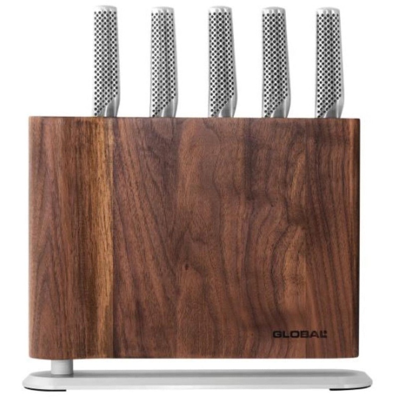 Uku 6 Piece Knife Block - Walnut