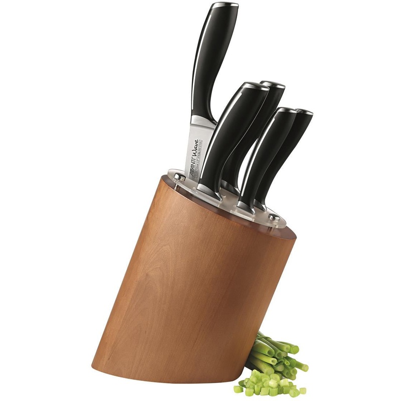 Wave Birchwood 6 Piece Knife Block Set