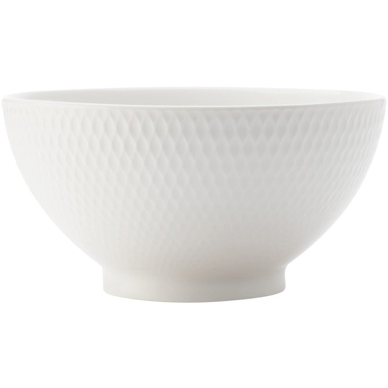 White Basics Diamonds Rice Bowl 10cm