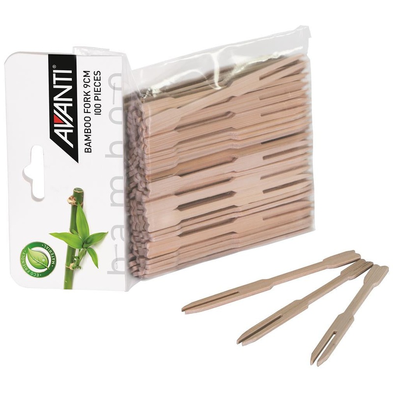 Bamboo Fork 9cm - 100 Pack