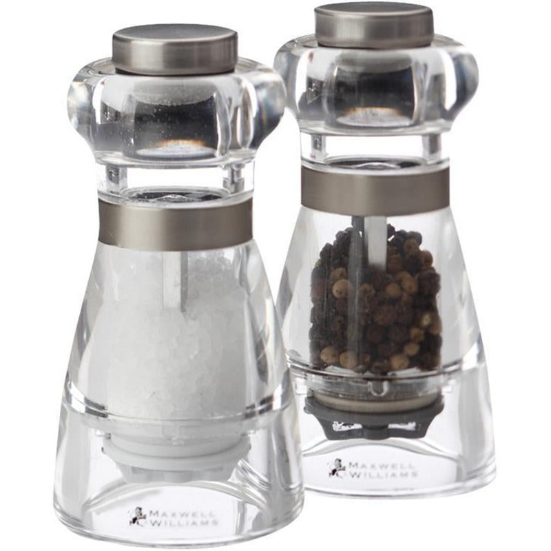 Dynasty Acrylic Salt And Pepper Mill Set - 11cm