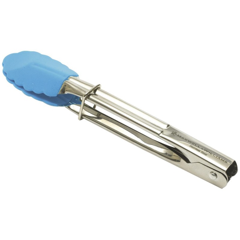 Grabbers Mini Tongs 18cm Silicone Blue
