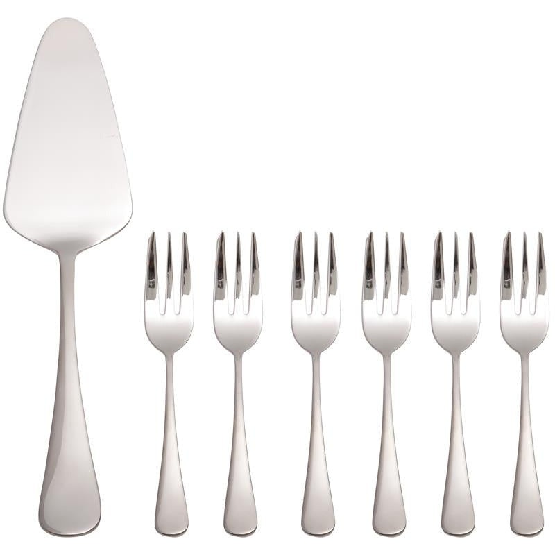Madison Cake Server And Fork - 7 Piece Set