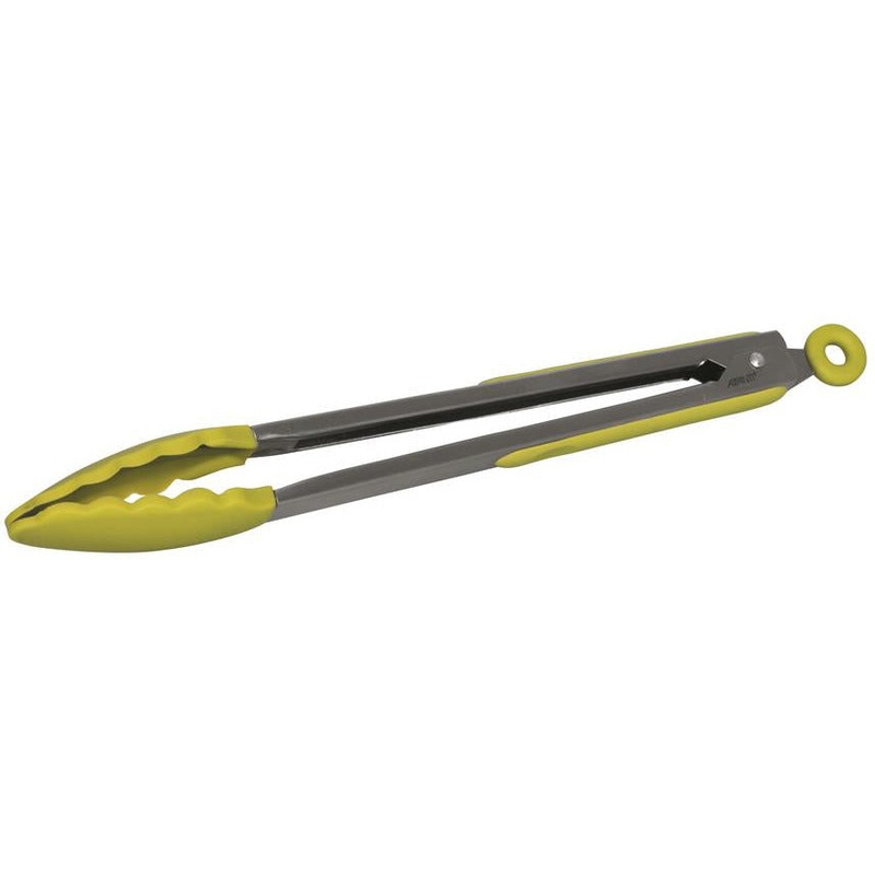 Silicone Stainless Steel Tongs 30cm - Green