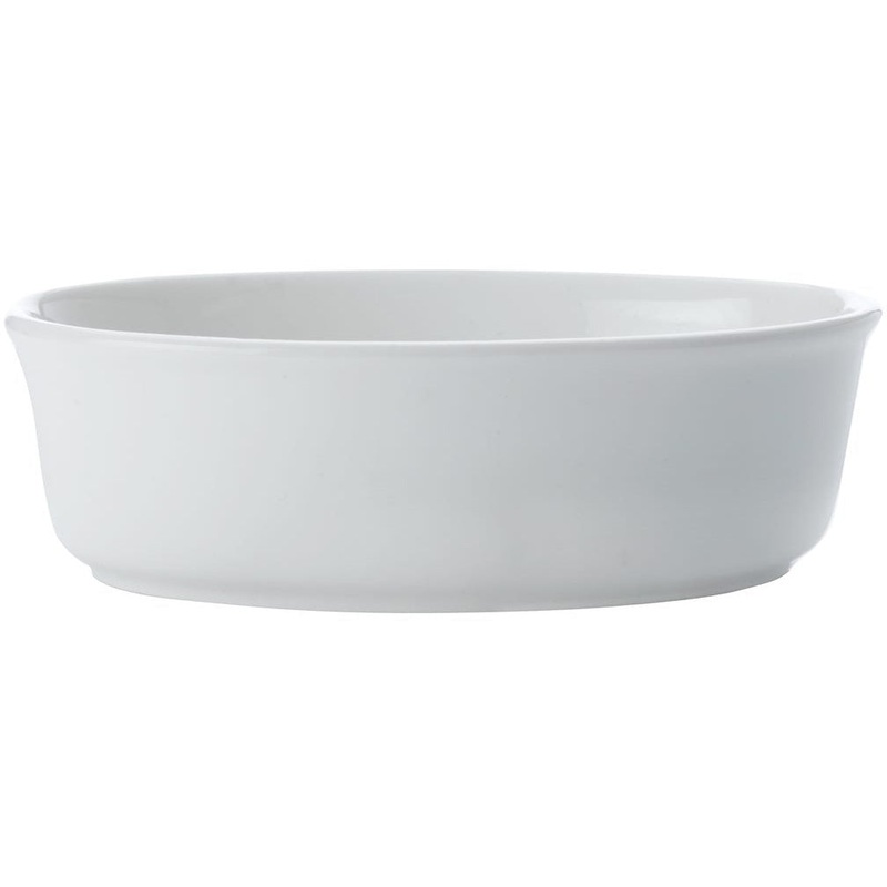 White Basics Pie Dish Oval 13cm