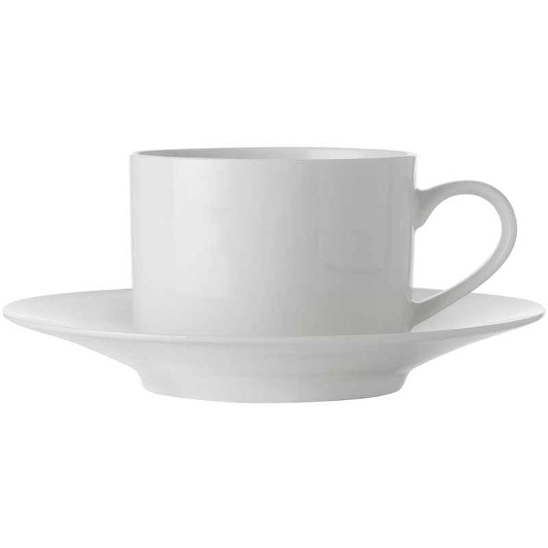 White Basics Straight Cup And Saucer 250Ml