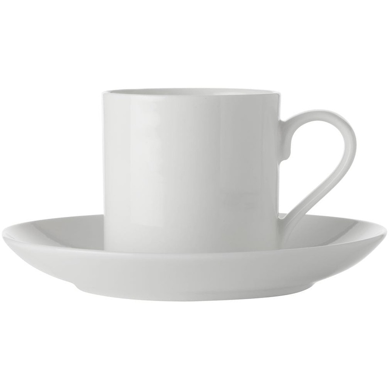 White Basics Straight Demi Cup And Saucer 100ml