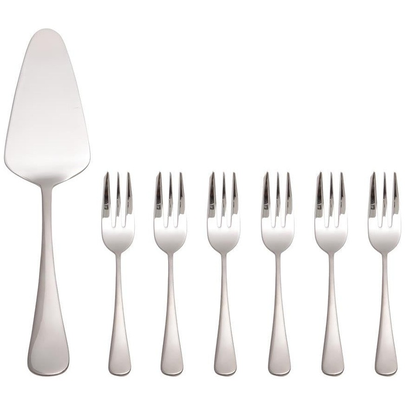 Cosmopolitan Cake Server And Fork - 7 Piece Set