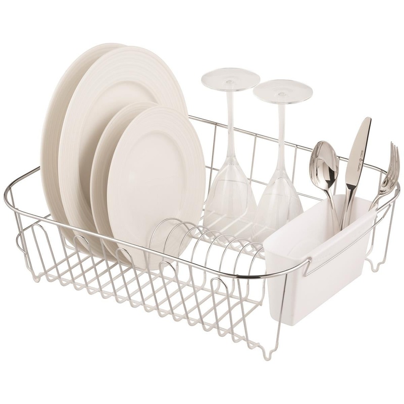 Large Slimline Dishrack - White