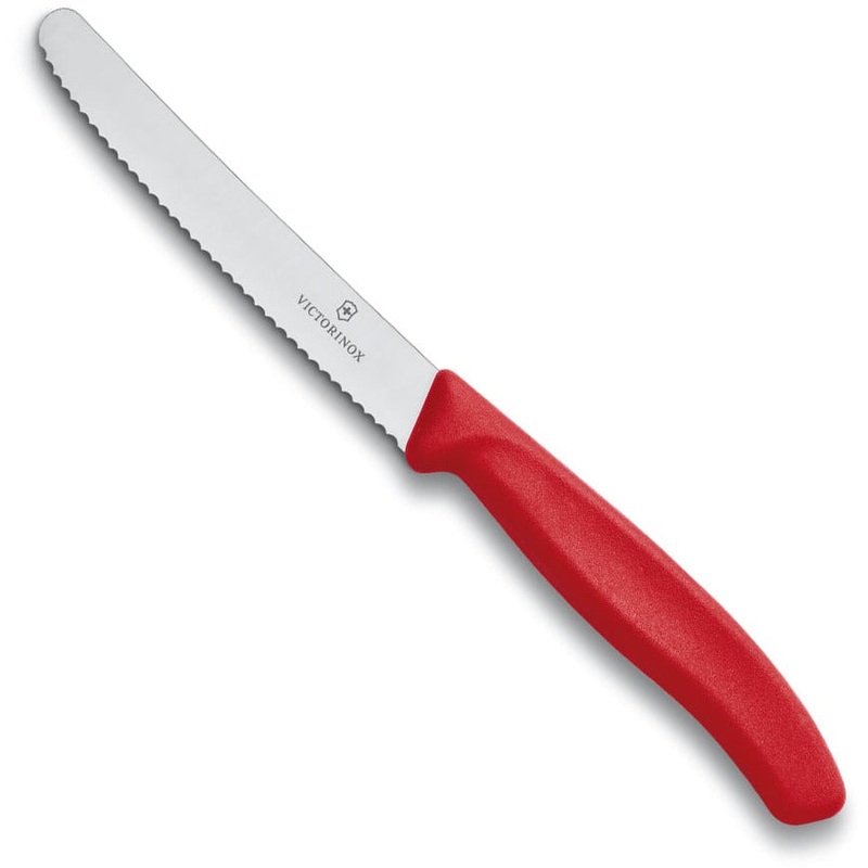 Tomato And Sausage Knife 11Cm Red