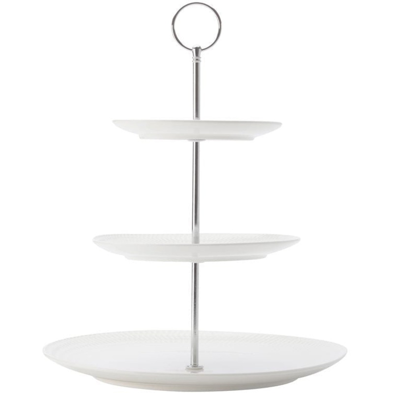 White Basics Diamonds 3-Tier Cake Stand