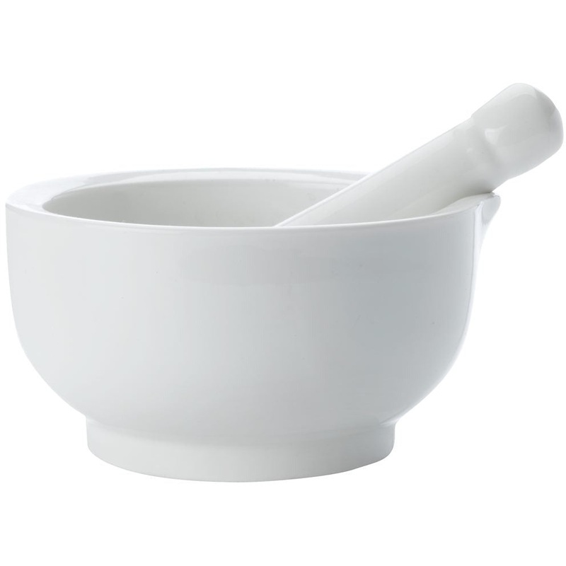White Basics Mortar And Pestle 9cm