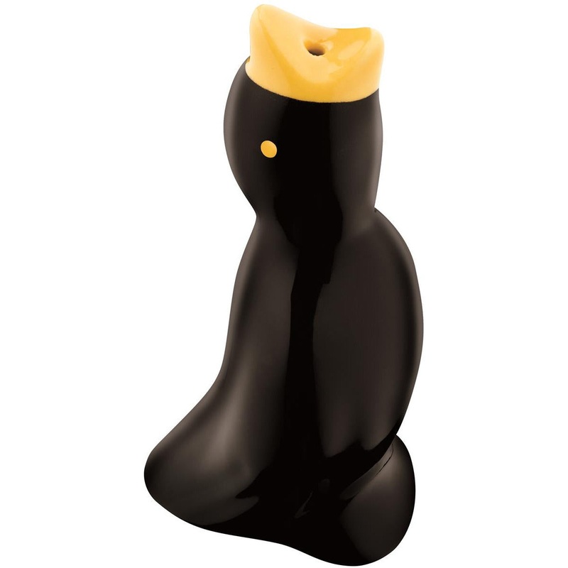 Ceramic Black Bird Pie Funnel