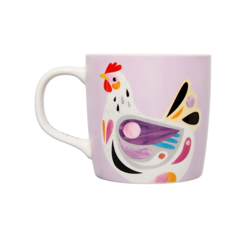 Pete Cromer Barn Friends Mug 375ML Chook Purple Gift Boxed