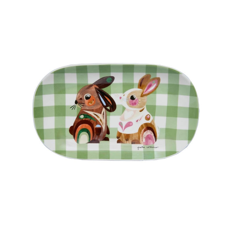 Pete Cromer Barn Friends Oblong Platter 26x15cm Bunny Gift Boxed