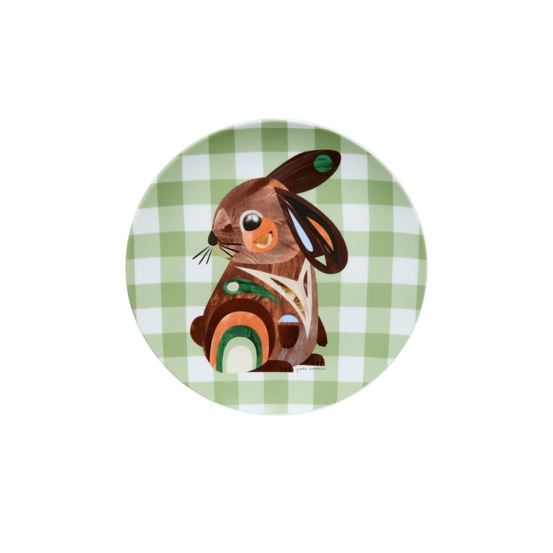 Pete Cromer Barn Friends Plate 20cm Bunny Green