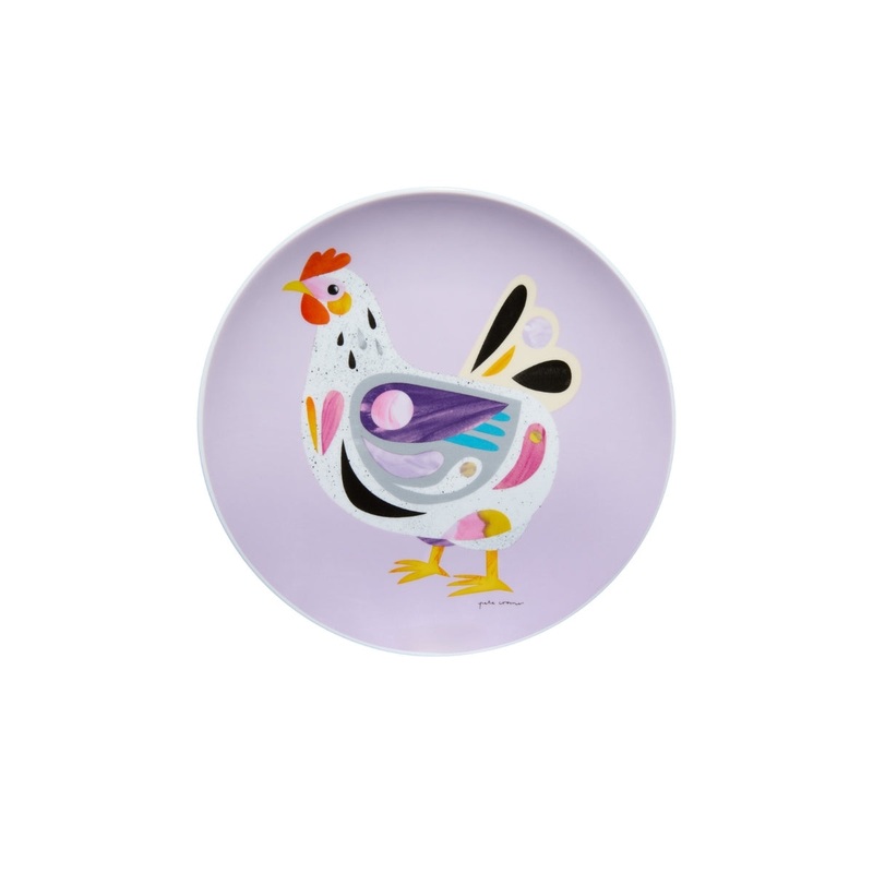 Pete Cromer Barn Friends Plate 20cm Chook Purple