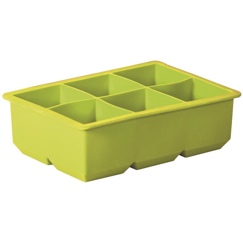 Silicone 6 Cup King Ice Cube Tray - Green