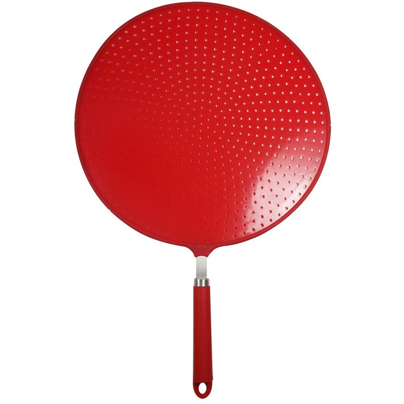 Silicone Oil Splatter Screen in Red - 33cm