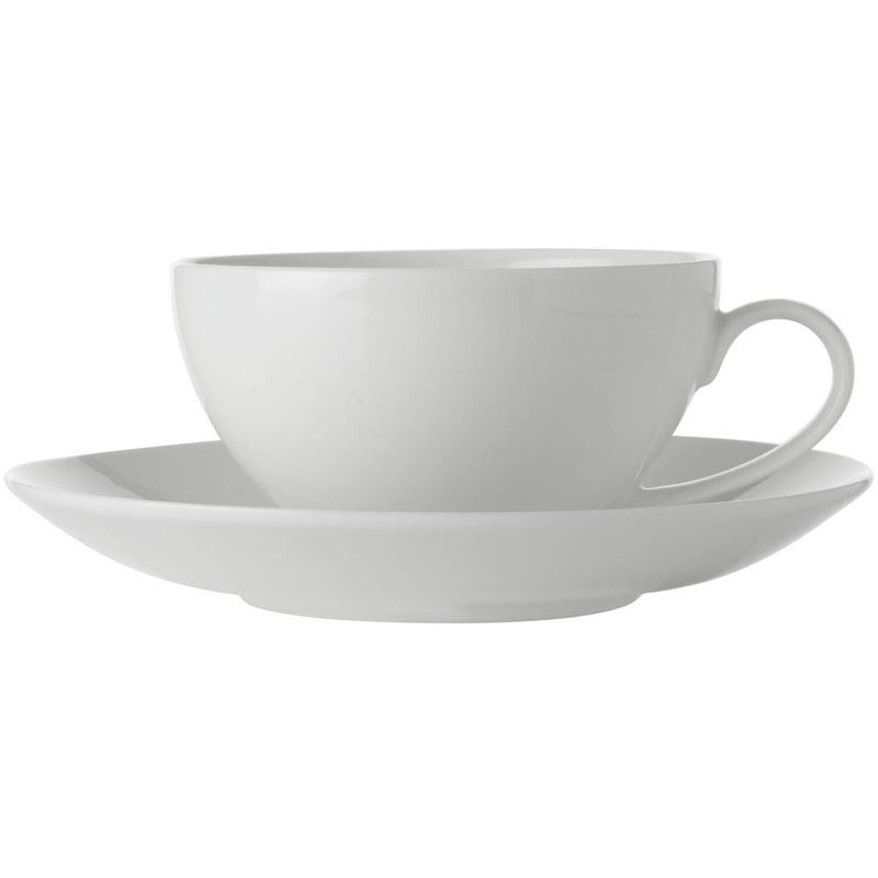 White Basics Coupe Cup And Saucer 250Ml