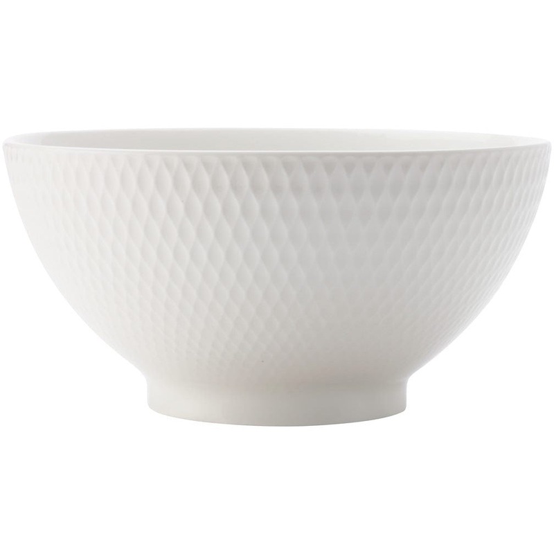 White Basics Diamonds Noodle Bowl 18cm